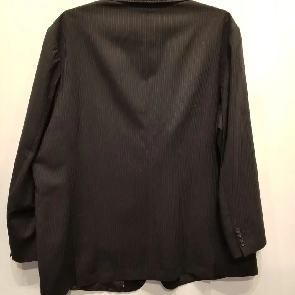 Big & Tall‎ Men's Black Sports Coat Blazer Jacket Troy McSwain Plus Size 4XL